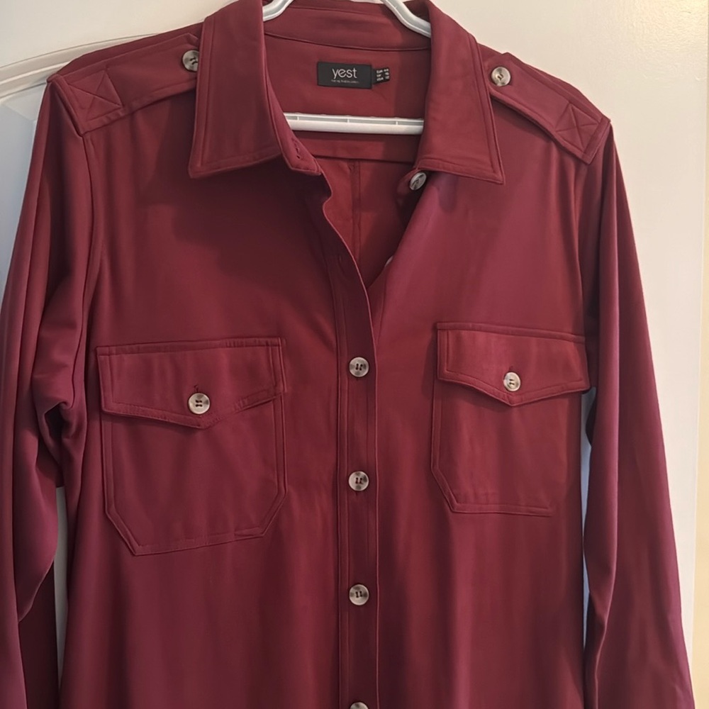 Women’s faux suede long sleeve wine coloured dress